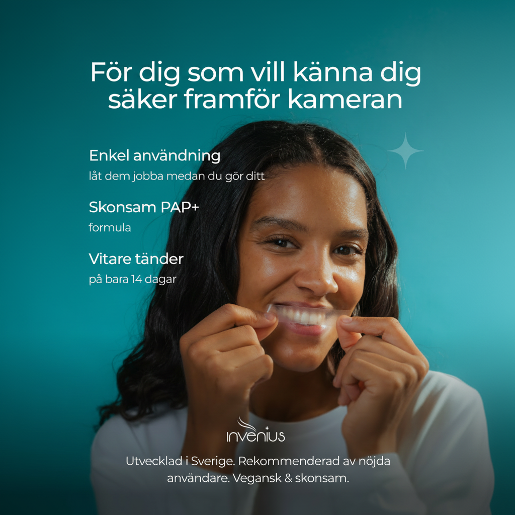 Invenius tandblekningsremsor för hemmabruk