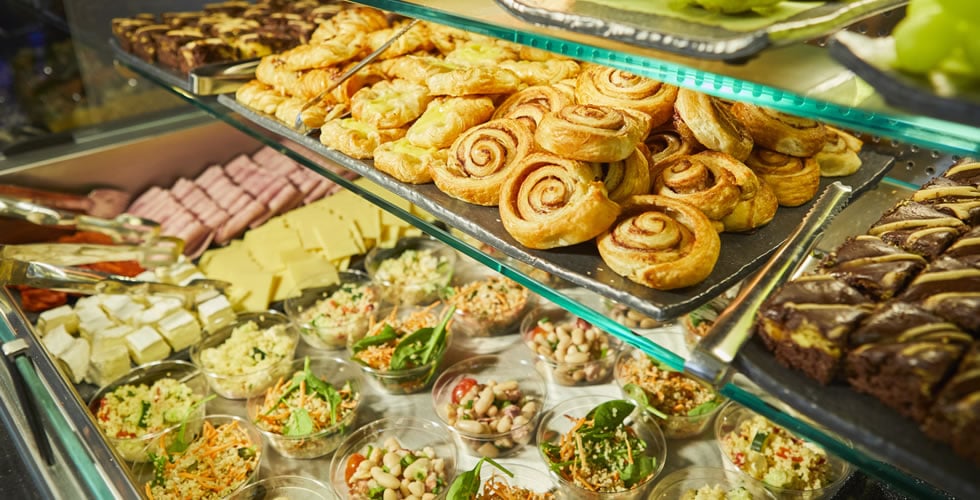 Food display at Boylan Brasserie aboard Irish Ferries Dublin Swift