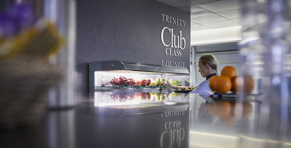 Club Class lounge aboard Dublin Swift