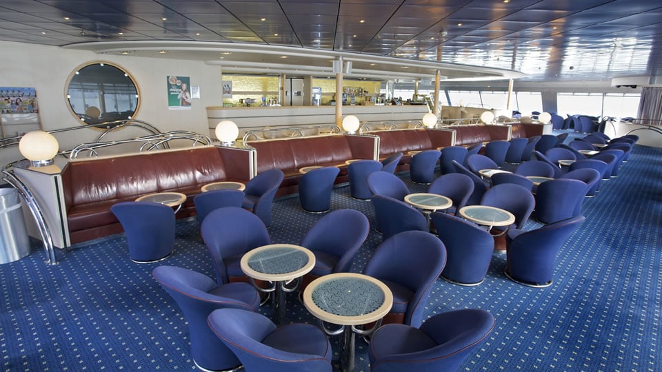 Club Class seating aboard the Ulysses