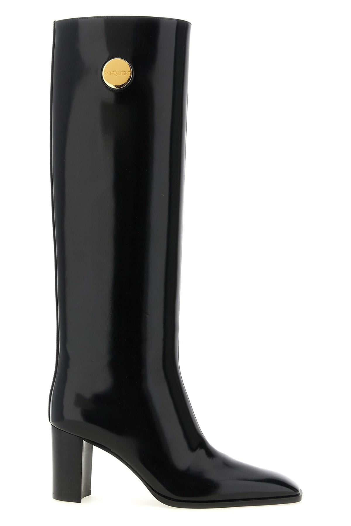 Stivale alto Saint Laurent Louis nero in vista prodotto