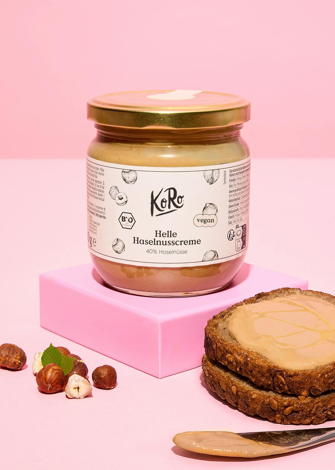 Helle Bio Haselnusscreme Buena Creme von Korodrogerie