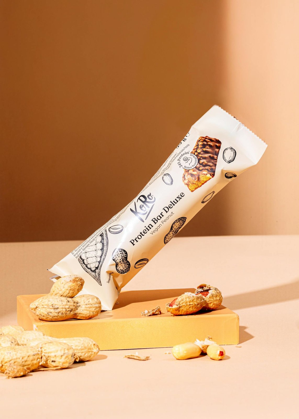 Veganer Protein Bar Deluxe Vegan Peanut von Korodrogerie