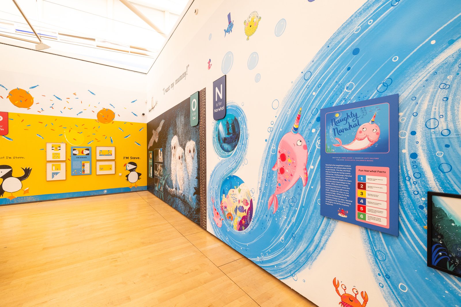 Colourful family exhibition gallery at Lowry