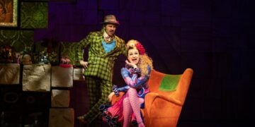 Matilda cast performing a scene on stage