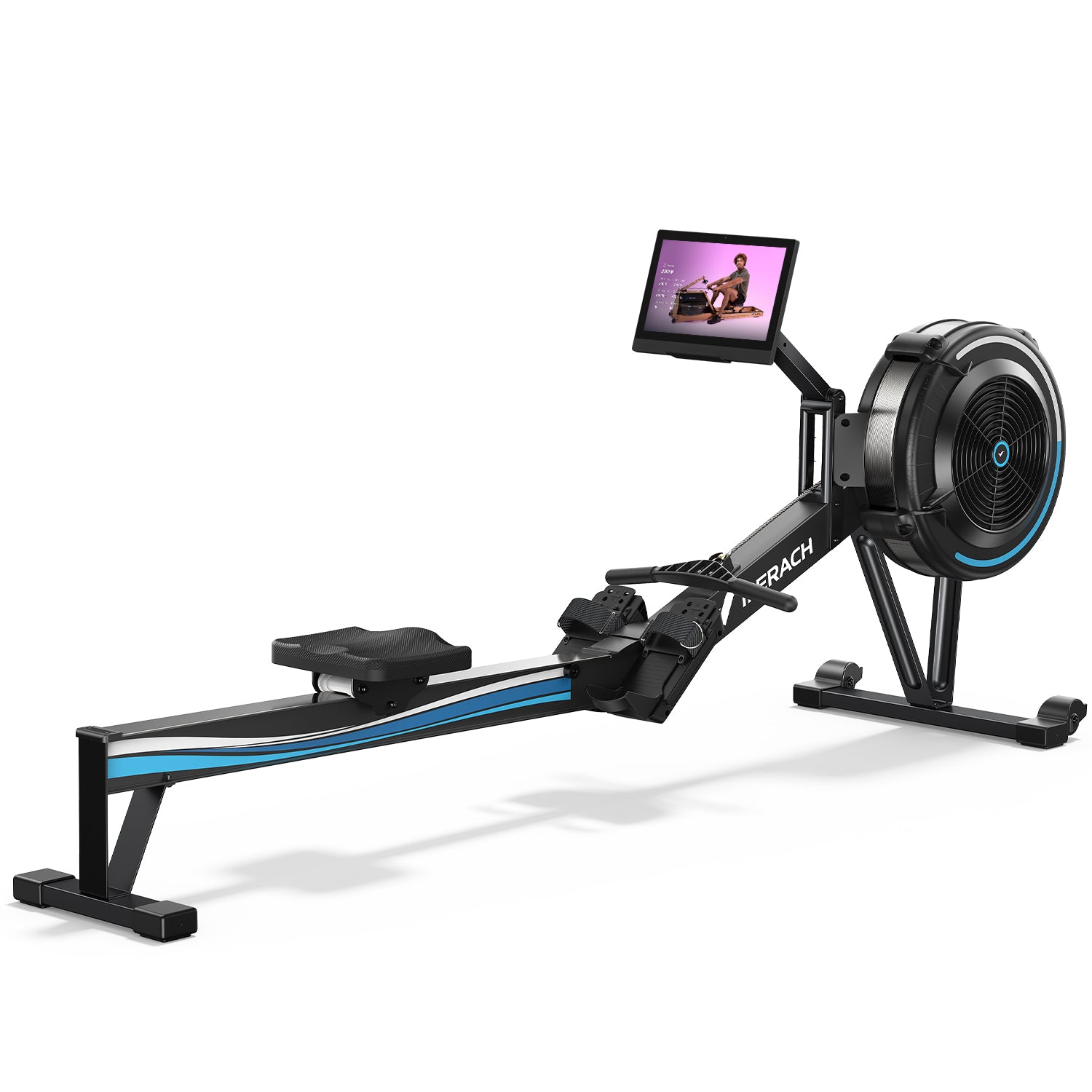 Merach R50 Aura rowing machine with HD screen