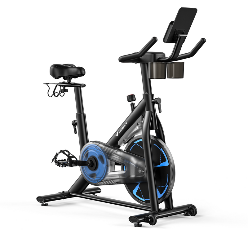 Merach S36 indoor exercise bike in blue