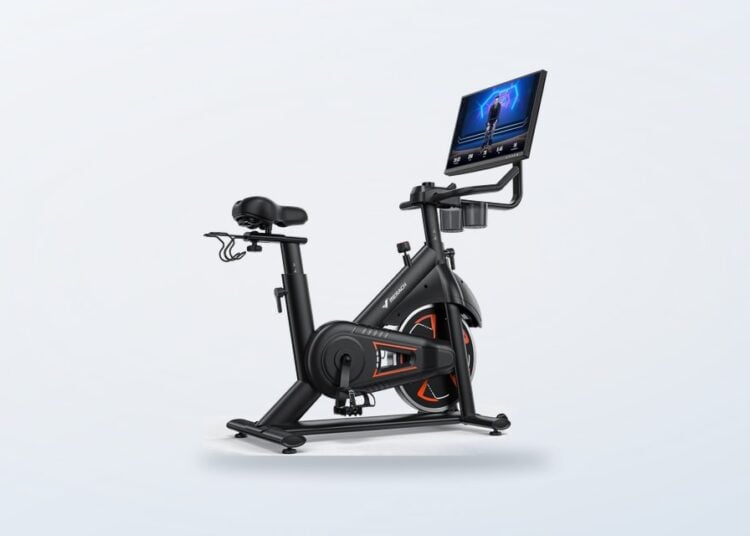 Merach S36B5 indoor exercise bike with HD screen