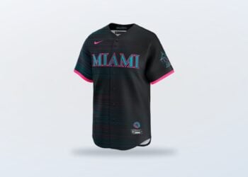 Black Miami Marlins City Connect jersey alternate product view