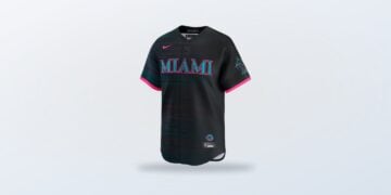 Black Miami Marlins City Connect jersey alternate product view
