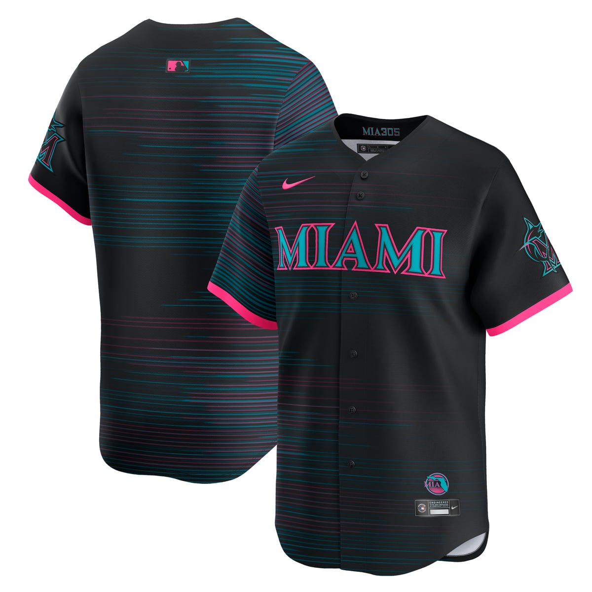 Black Miami Marlins City Connect limited jersey