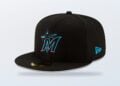Black New Era Miami Marlins on-field authentic fitted cap