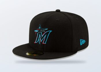 Black New Era Miami Marlins on-field authentic fitted cap