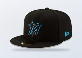 Black New Era Miami Marlins on-field authentic fitted cap