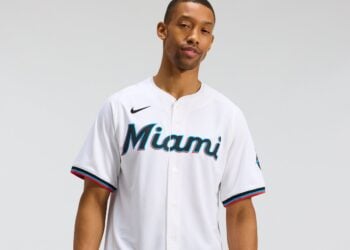 Miami Marlins white Nike home limited jersey
