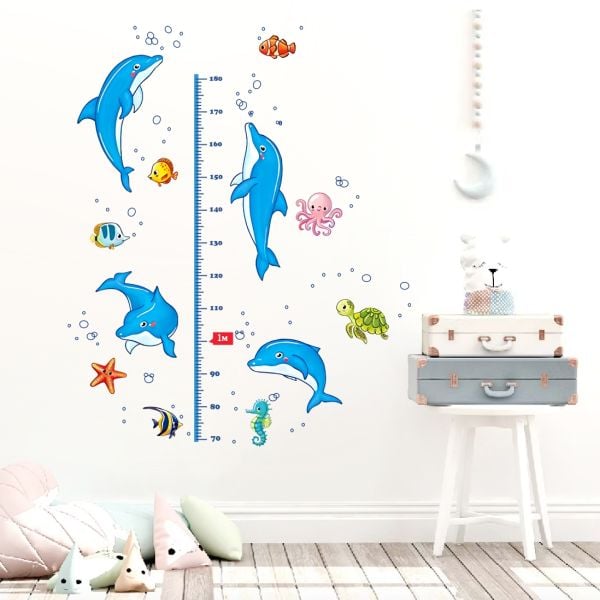 Namly Design sea animals height measure wallsticker