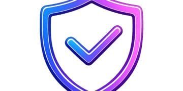 Neon shield with a checkmark representing vehicle warranty protection