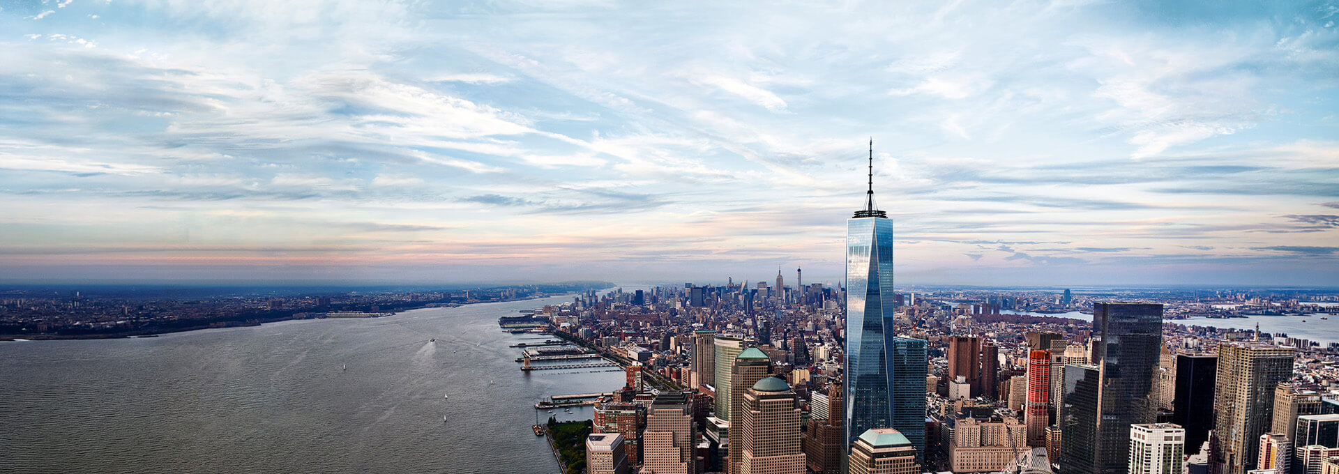 Daytime Manhattan skyline view