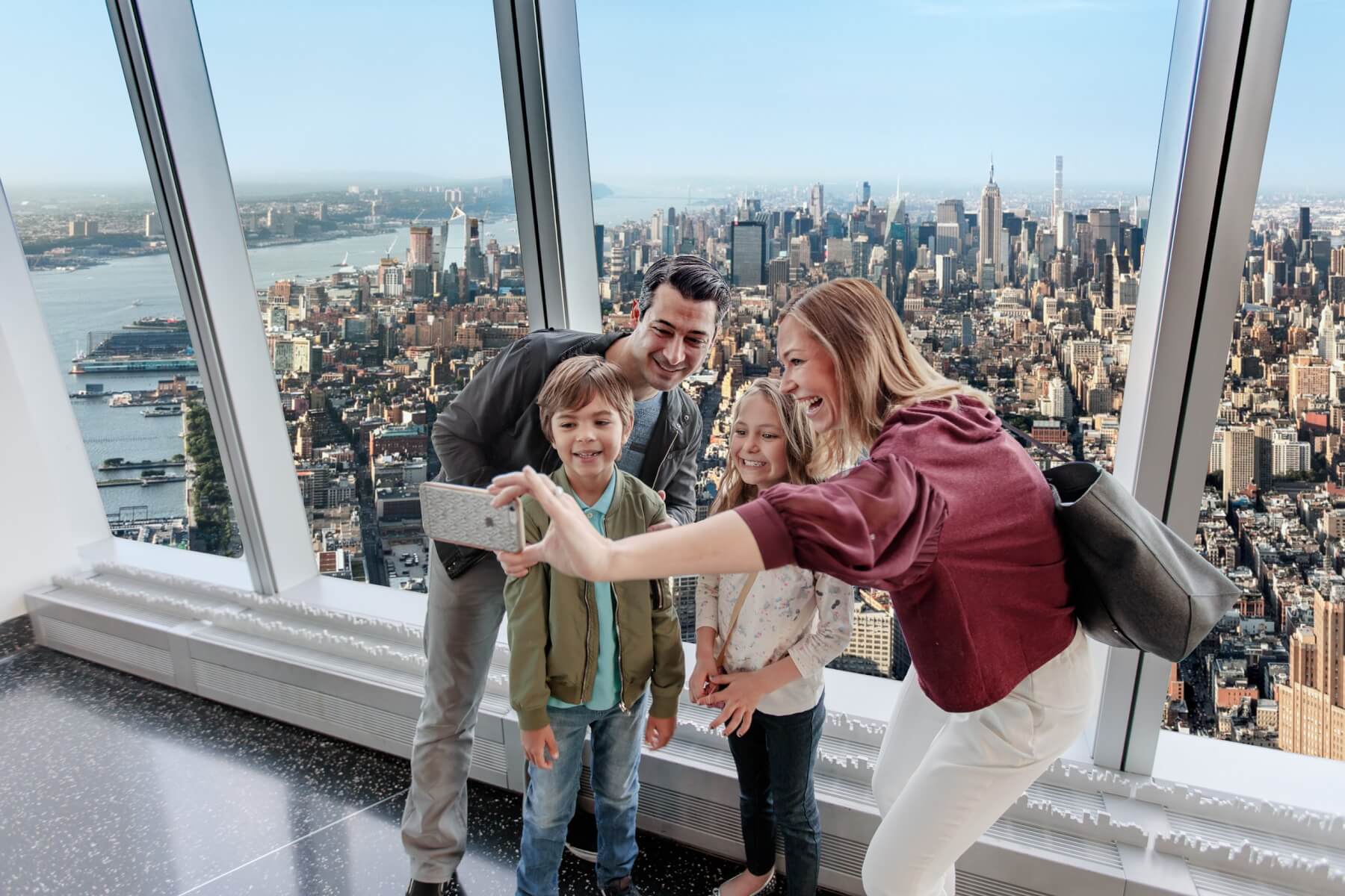 Family selfie at observatory