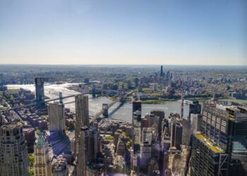 Skyline de Nueva York visto desde el observatorio