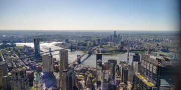 Skyline de Nueva York visto desde el observatorio