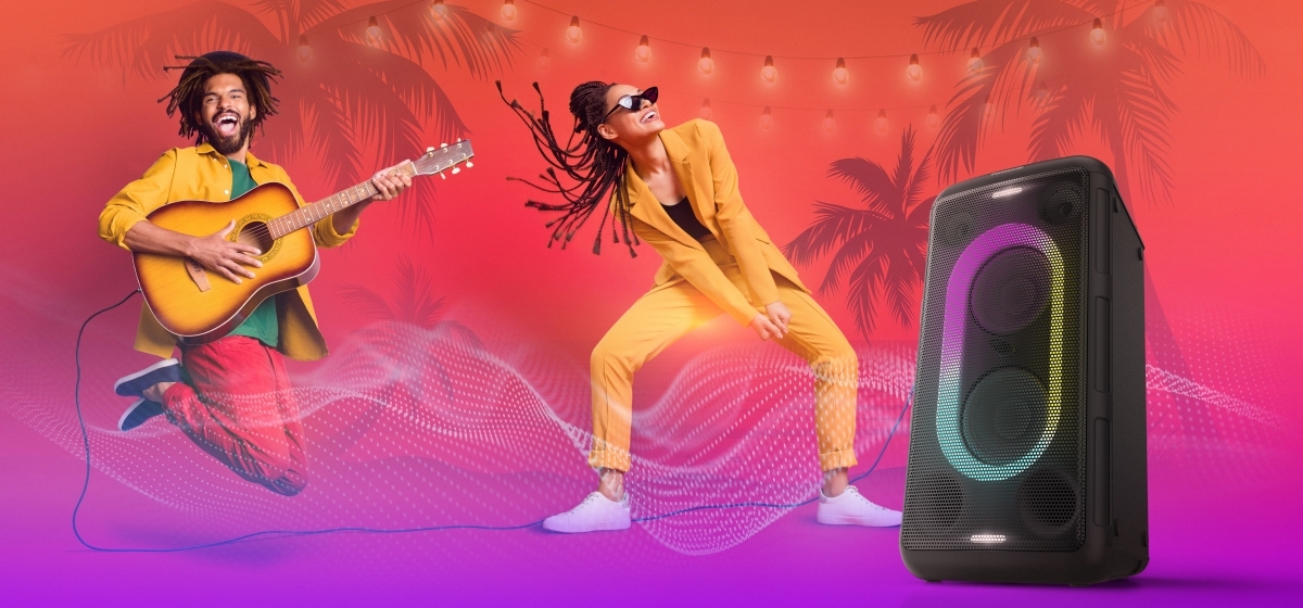 Černý bezdrátový párty reproduktor Panasonic SC-BMAX10