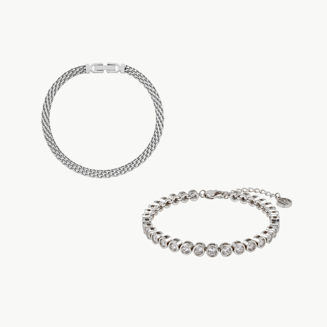 Silbernes The Boss Girl Armstack von Paul Valentine