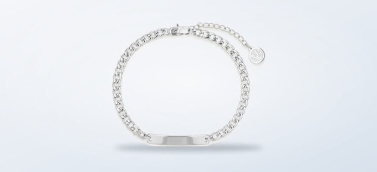 Silbernes Engravable Idend Bracelet von Paul Valentine
