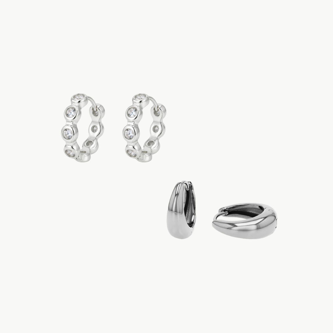 Silbernes Tennis and Lola Hoop Set von Paul Valentine