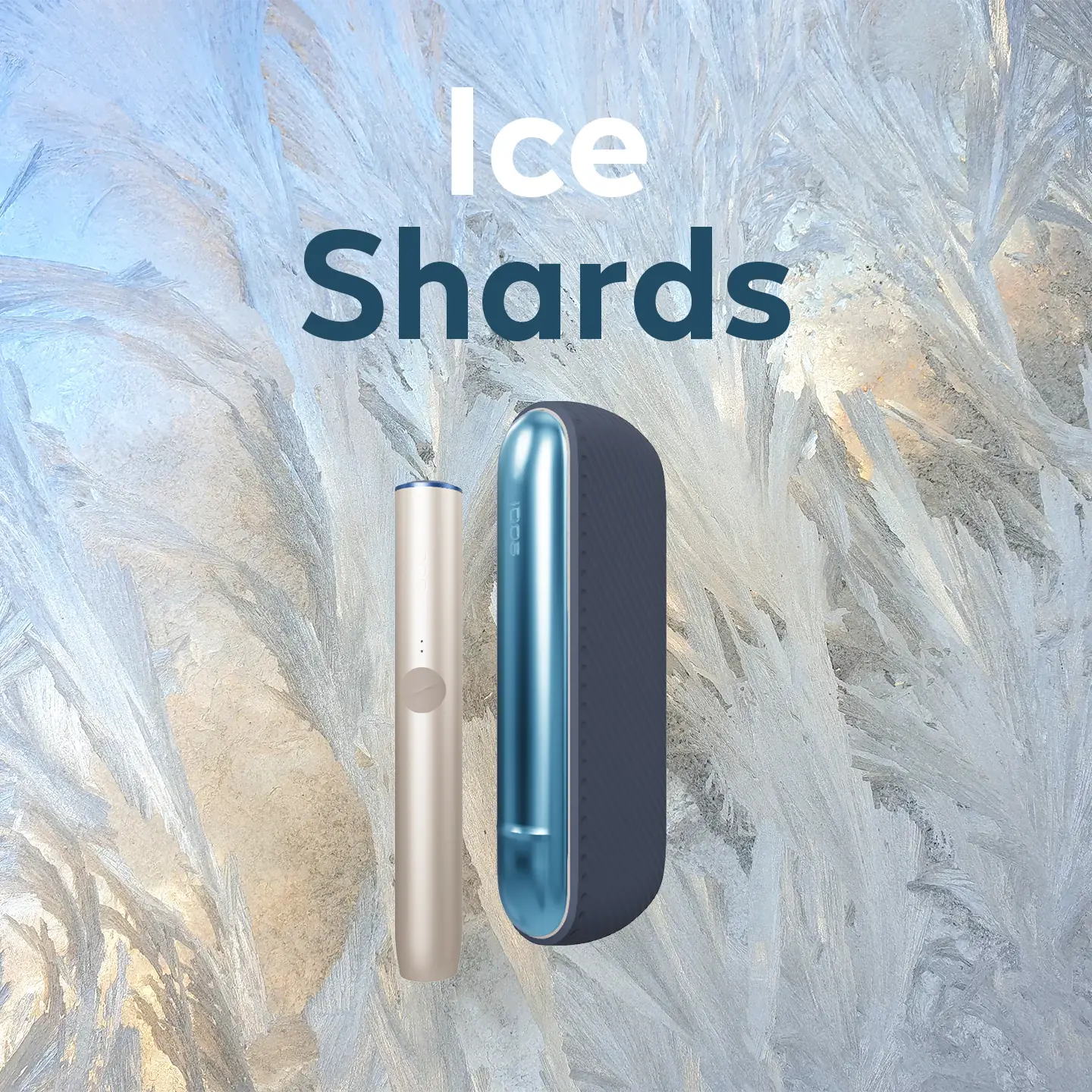 Configurazione IQOS Ice Shards con accessori blu