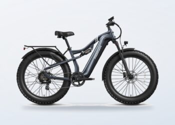 Puckipuppy Labrador Pro electric bike in metallic gray