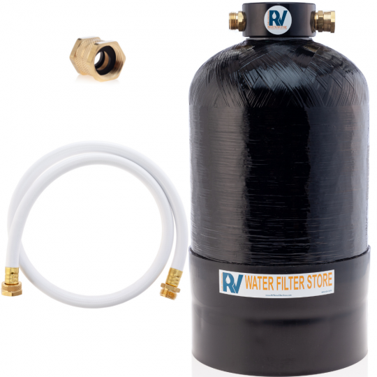 Portable deionization water filter system for spot-free rinse