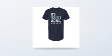 SINATRA It's Frank's World T-Shirt displayed front-on