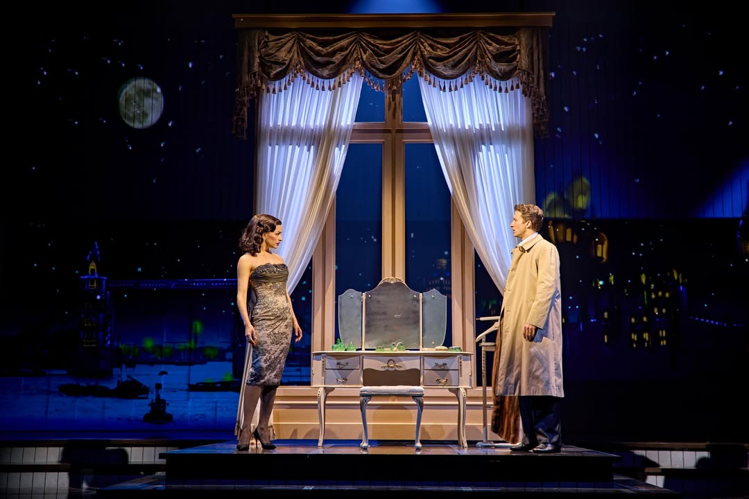Cast members performing together in Sinatra the Musical