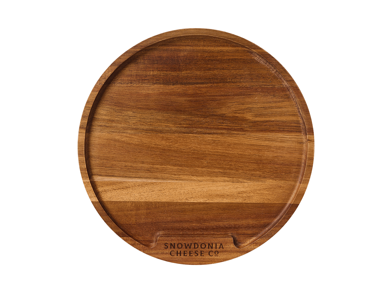 Round acacia wood grazing board