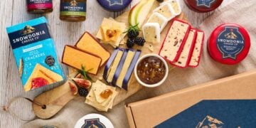 Seasonal cheese subscription selection arranged for serving