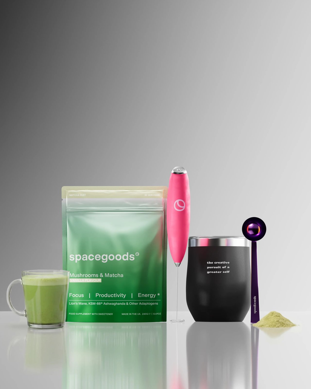Spacegoods Matcha Dust starter kit pouch