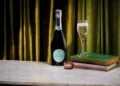 Gold Lounge Experience table with a glass of Prosecco