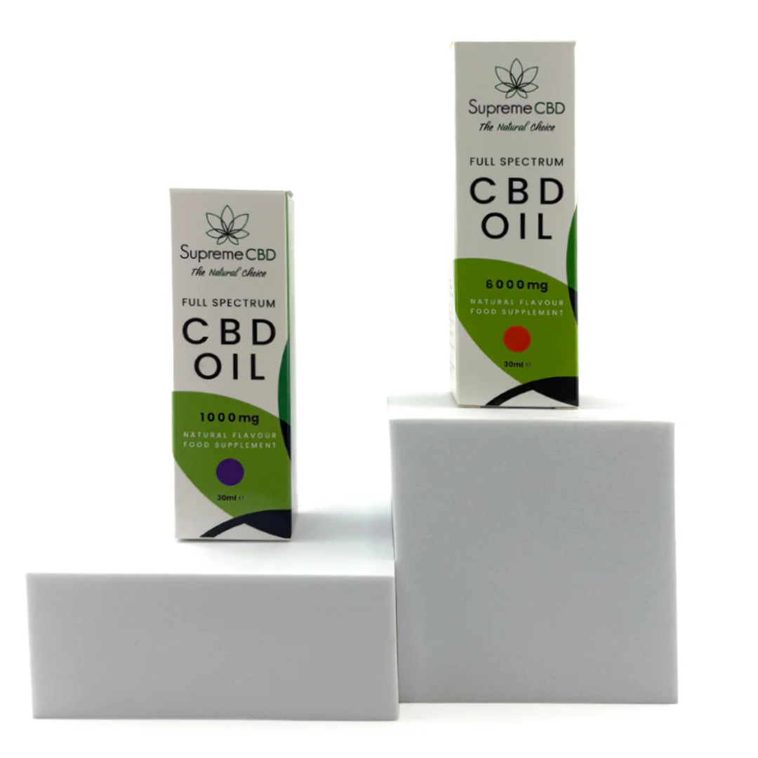 SupremeCBD Day and Night CBD Oil Bundle boxes