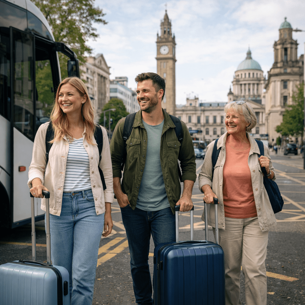 Autobus per il collegamento tra aeroporto di Dublino e Belfast