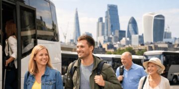 Autobus Terravision per il trasferimento da Stansted a Londra