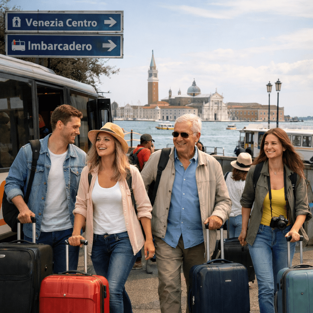 Autobus per il collegamento tra aeroporto di Treviso e Venezia