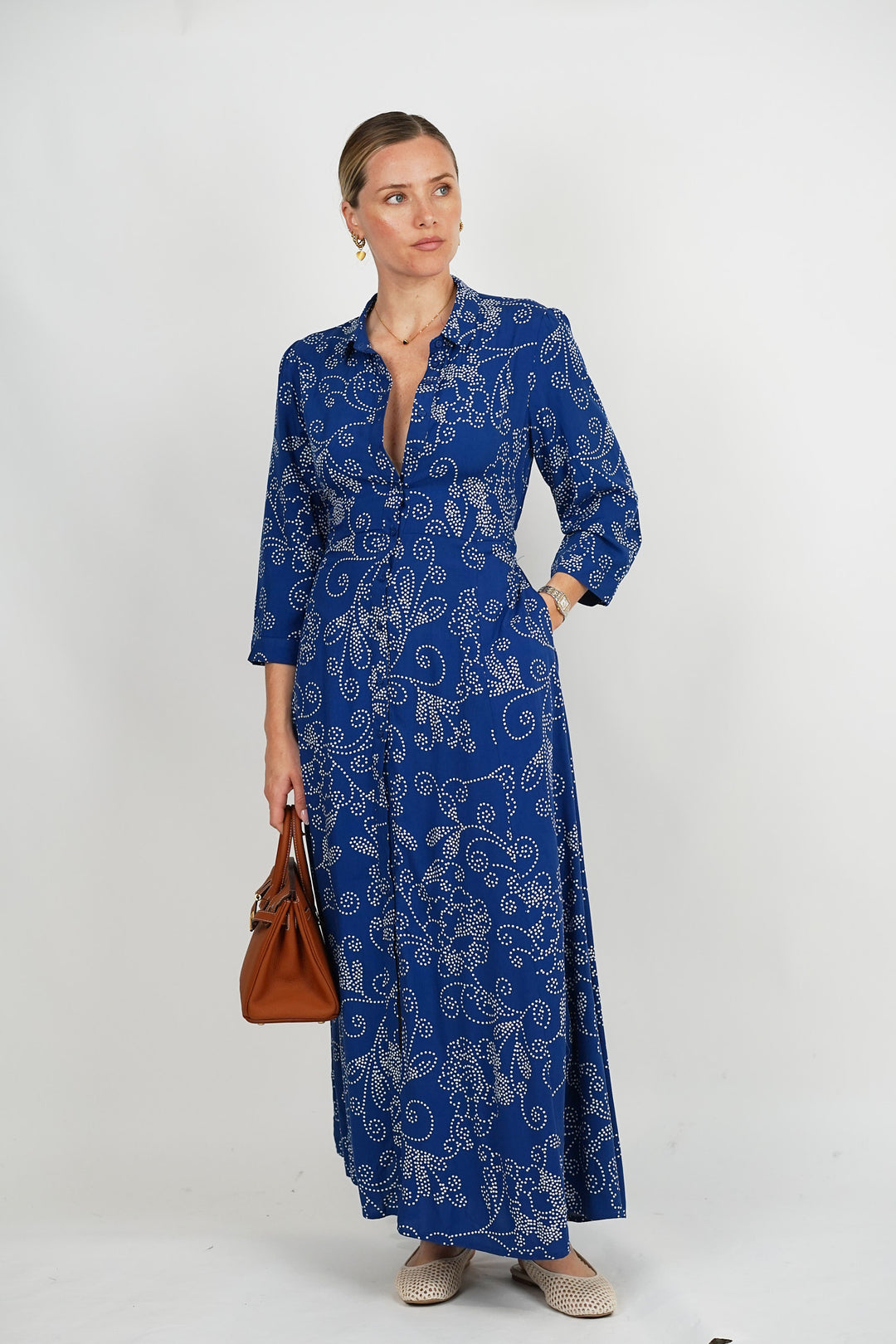 Marine shirt dress