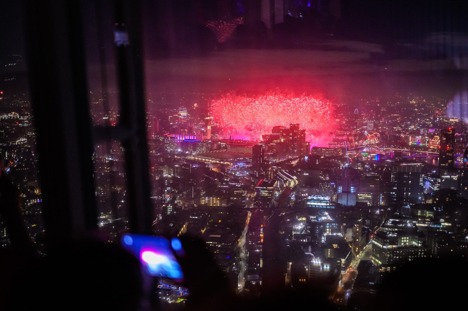Night event at The View from The Shard overlooking London