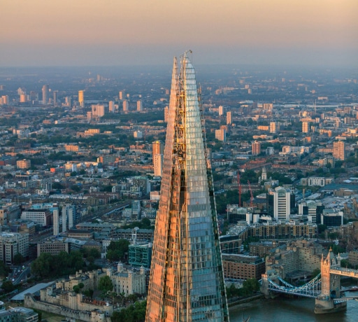 The Shard exterior against the London skyline