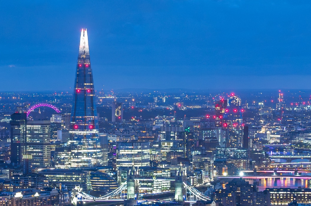 The Shard in an evening London skyline