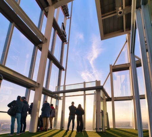 People on the observation deck at The View from The Shard