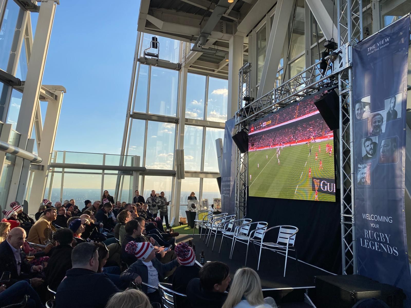Rugby screening event at The View from The Shard