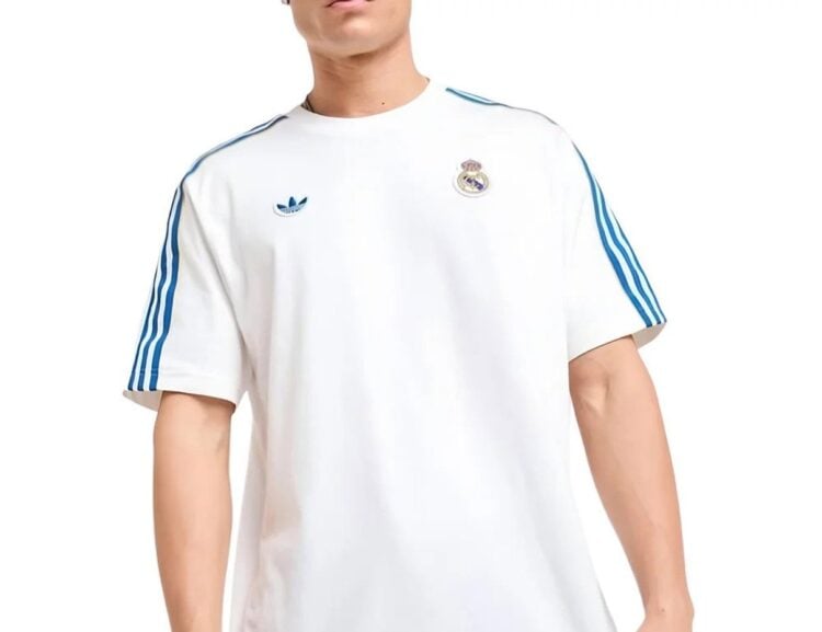 2025-2026 Real Madrid Icon T-Shirt in white and blue
