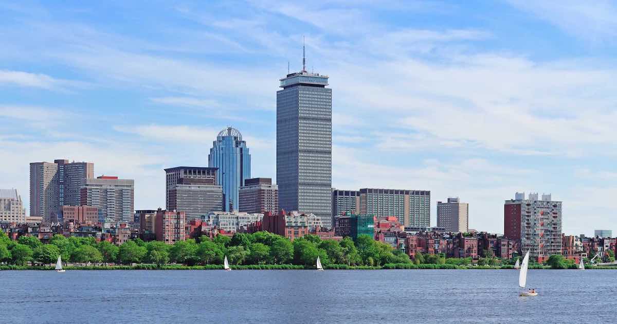 Vista panorâmica da cidade de Boston